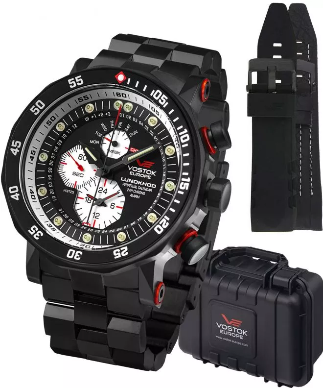 Часовник Мъжки Vostok Europe Lunokhod-2 Chrono Limited Edition + 2 каишки Vostok YM86-620C635-38345