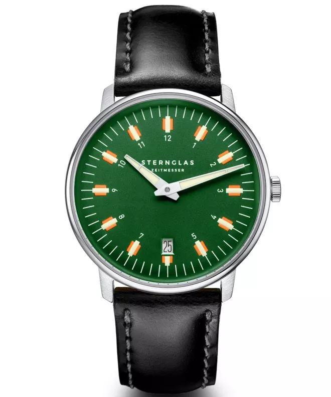Часовник Мъжки Sternglas Egor Green Silver S01-EG08-BR02