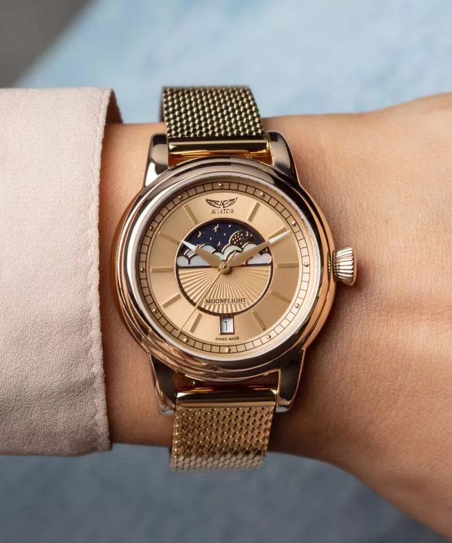 Часовник Дамски Aviator Douglas Moonflight Limited Edition V.1.33.2.260.5