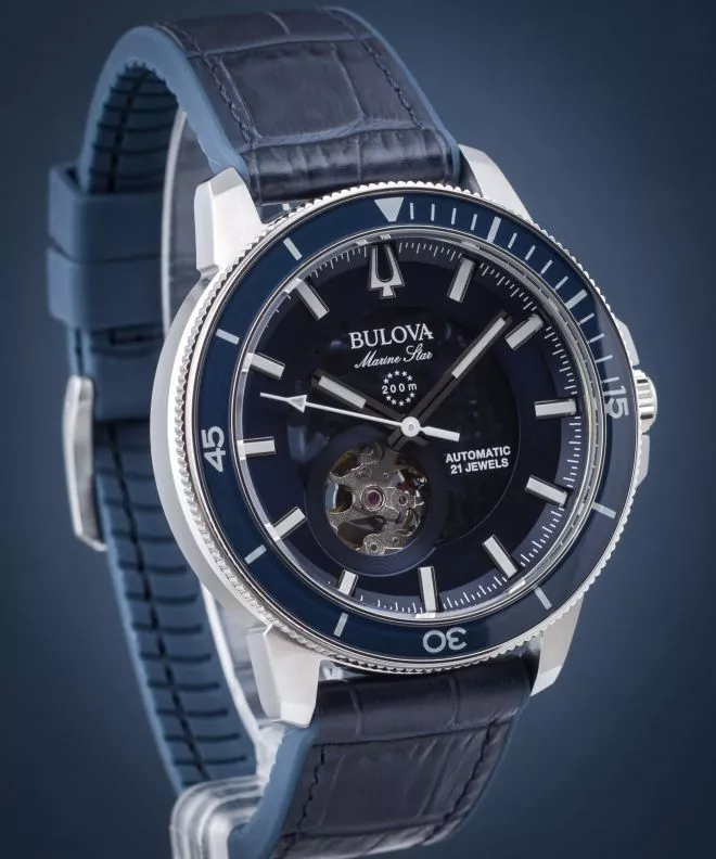 Часовник Мъжки Bulova Marine Star Series C Open Heart Automatic 96A291