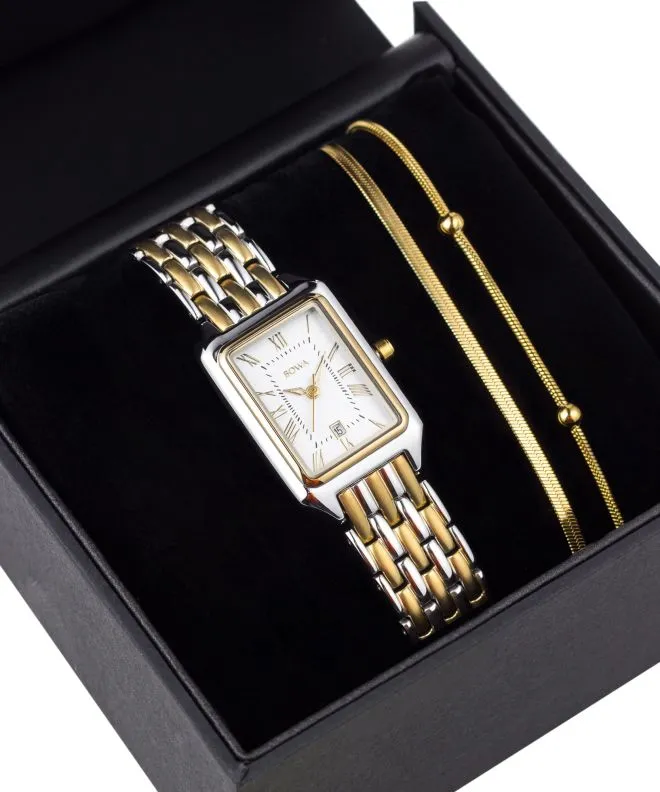Часовник Дамски BOWA Barcelona Pearl Gold Steel 23 Gift Set BC2345-154-148S-419-01