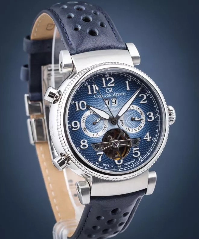 Часовник Мъжки Carl von Zeyten Ruhestein Open Heart Automatic CVZ0075BLS