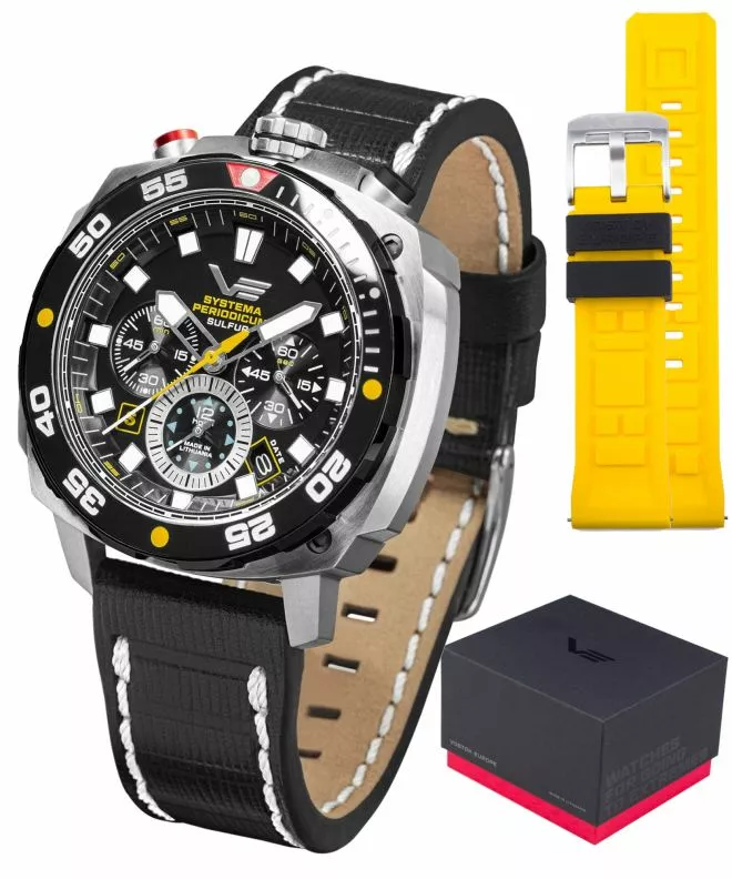 Часовник Мъжки Vostok Europe Systema Periodicum Sulfur Chronograph SET Limited Edition VK67-650E725