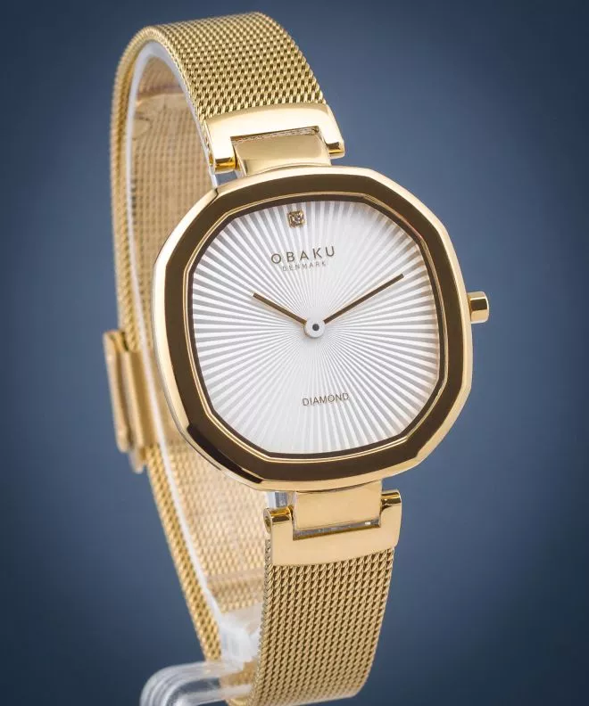 Часовник Дамски Obaku Brilliant Gold Diamond V277LXGIMG