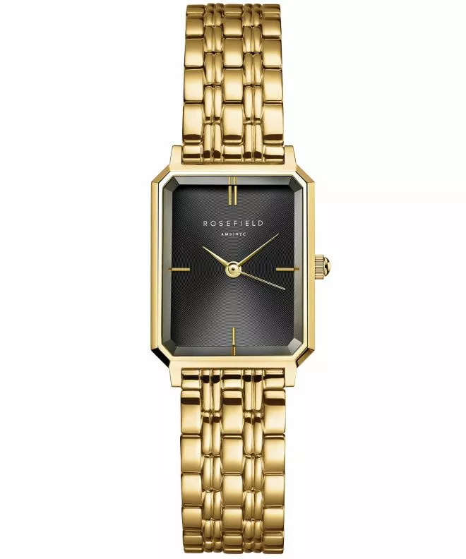 Часовник Дамски Rosefield Octagon XS Black Gold OBGSG-O61