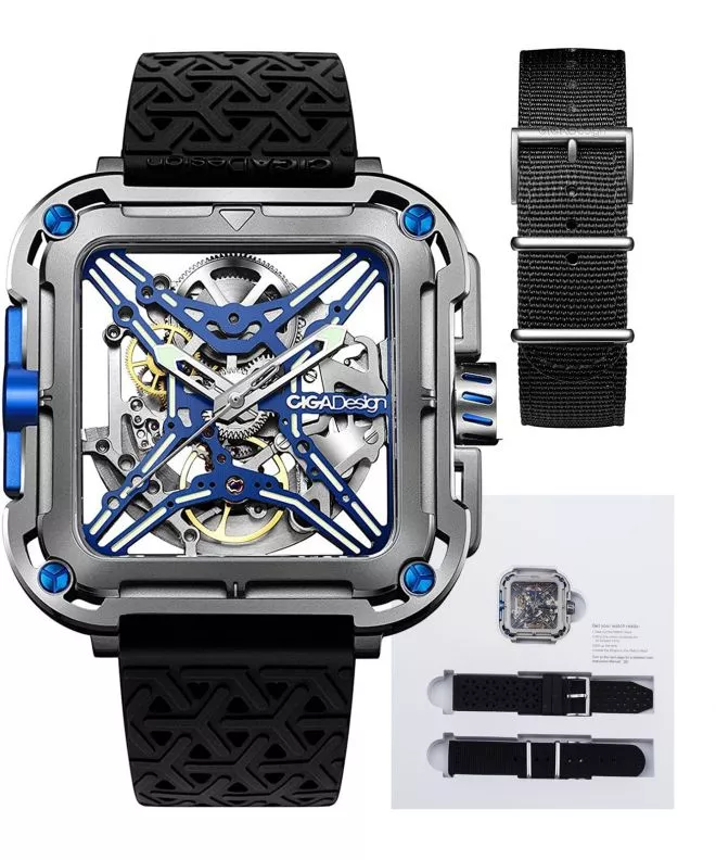 Часовник Мъжки Ciga Design X Series Gorilla Blue Titanium Automatic X021-TIBU-W25BK