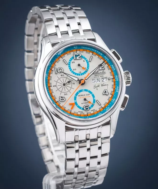 Часовник Мъжки Atlantic Worldmaster Prestige Valjoux Chronograph SET Limited Edition 55858.41.29LE