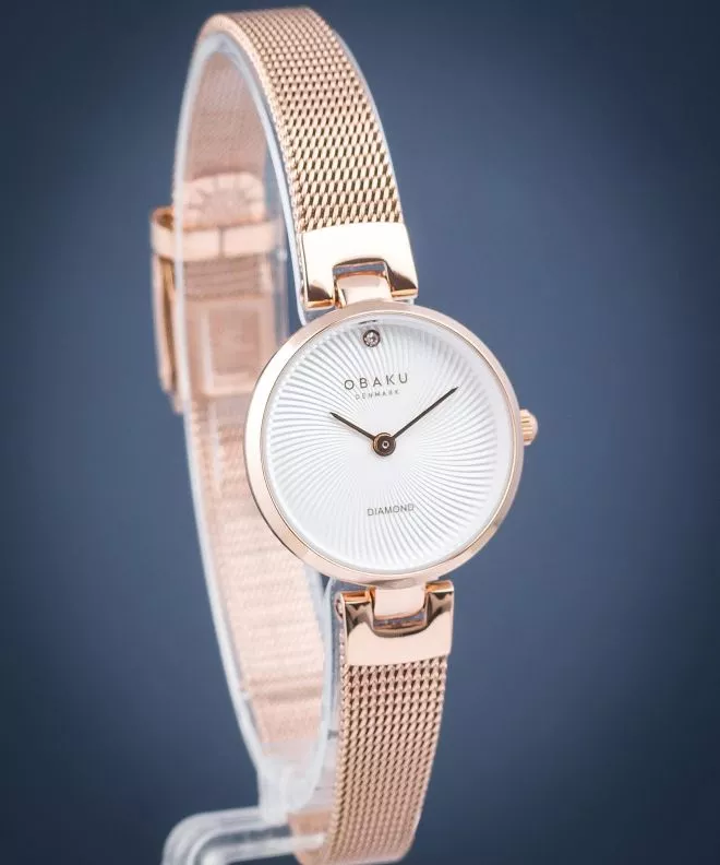 Часовник Дамски Obaku Diamant Petite Rose V256SXVIMV