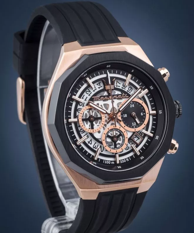 Часовник Мъжки Maserati Stile Skeleton Chronograph R8871642003
