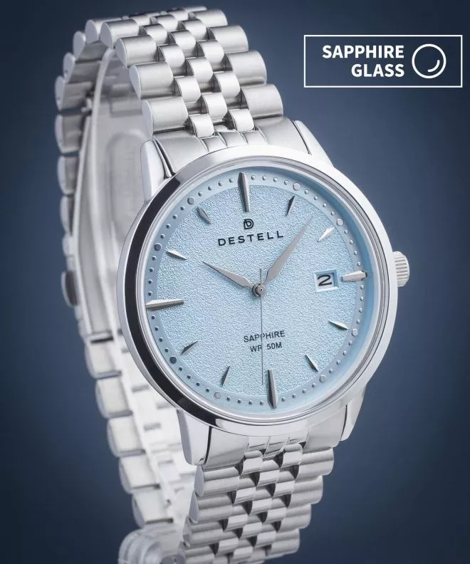 Часовник Мъжки DESTELL Pictor Ice Blue Silver Steel Sapphire PT405-05-205J