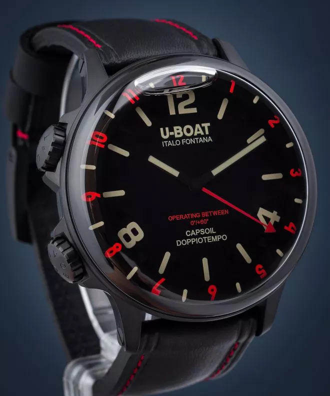 Часовник Мъжки U-Boat Capsoil Doppiotempo 55 DLC Red Rehaut 9673