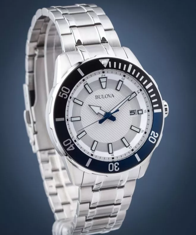 Часовник Мъжки Bulova Diver White Steel 100m 98B349