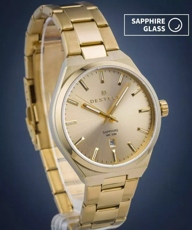 Часовник Мъжки DESTELL Aries Full Gold Steel Sapphire AR404-44-204S
