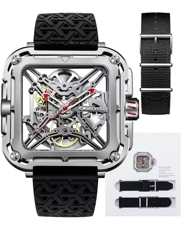Часовник Мъжки Ciga Design X Series Gorilla Silver Skeleton Automatic X011-SISI-W25BK