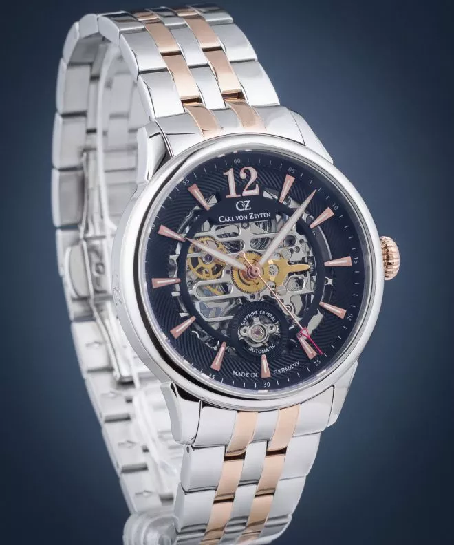 Часовник Мъжки Carl von Zeyten Schramberg Skeleton Automatic Limited Edition CVZ0080BKRM