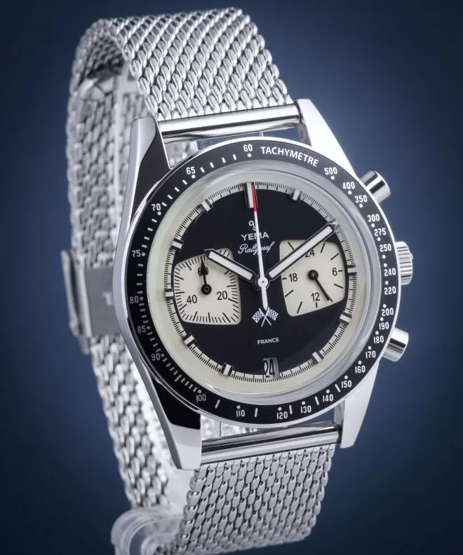 Часовник Мъжки Yema Rallygraf Reverse Panda Chronograph Meca-Quartz YMHF1580-AM