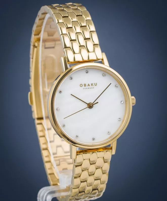 Часовник Дамски Obaku Brink Lille Perlemor Cider V248LXGWSG