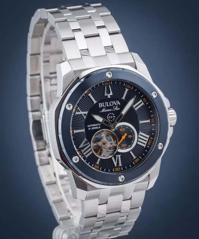 Часовник Мъжки Bulova Marine Star Open Heart Automatic 98A302