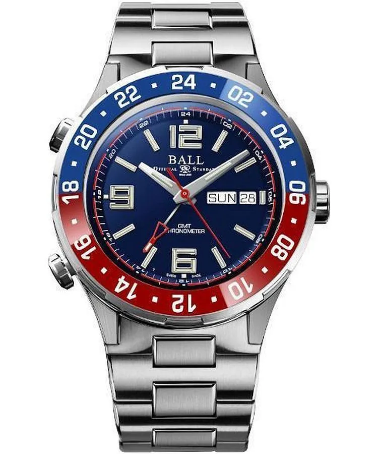 Часовник Мъжки Ball Roadmaster Marine GMT Automatic Titanium Limited Edition DG3000A-S4C-BE