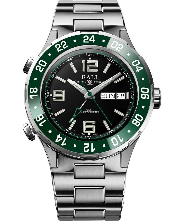 Часовник Мъжки Ball Roadmaster Marine GMT Automatic Titanium Chronograph Limited Edition DG3000A-S5C-BK