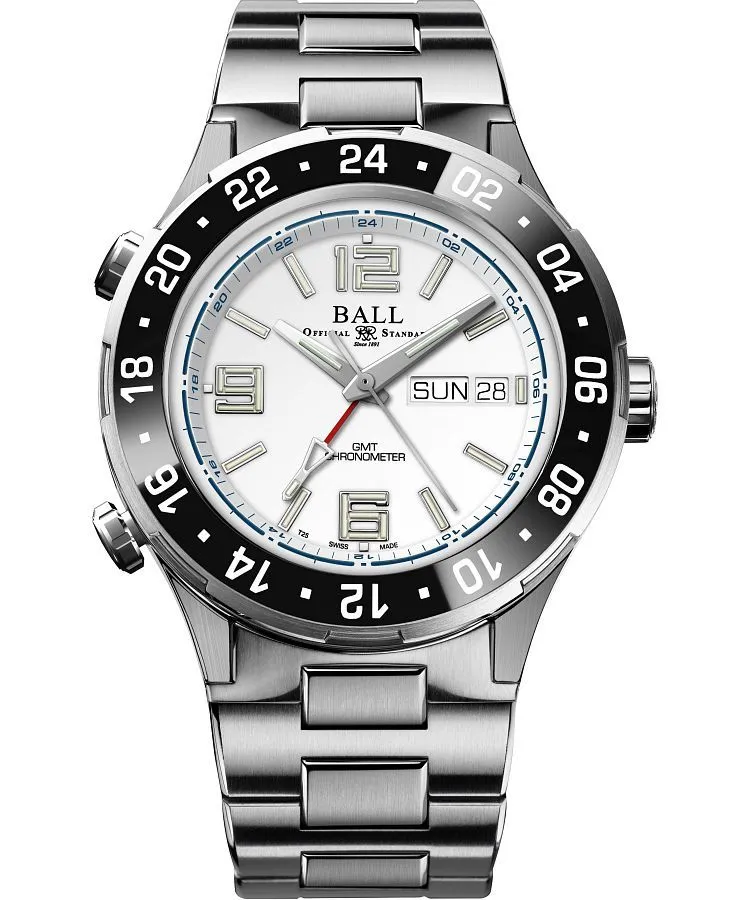 Часовник Мъжки Ball Roadmaster Marine GMT Automatic Titanium Chronograph Limited Edition DG3000A-S7CJ-WH