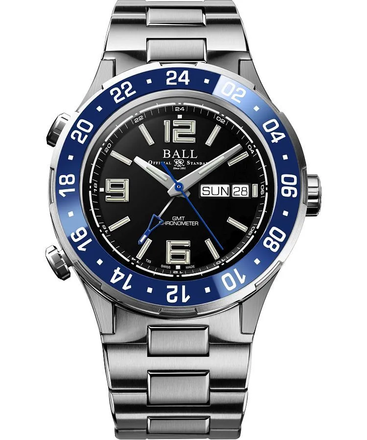 Часовник Мъжки Ball Roadmaster Marine GMT Automatic Titanium Chronograph Limited Edition DG3030B-S6CJ-BK
