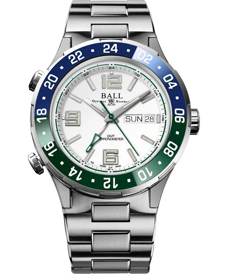 Часовник Мъжки Ball Roadmaster Marine GMT Automatic Titanium Chronograph Limited Edition DG3030B-S9CJ-WH