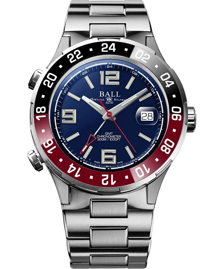 Часовник Мъжки Ball Roadmaster Pilot GMT Automatic Titanium Chronograph Limited Edition DG3038A-S1C-BE