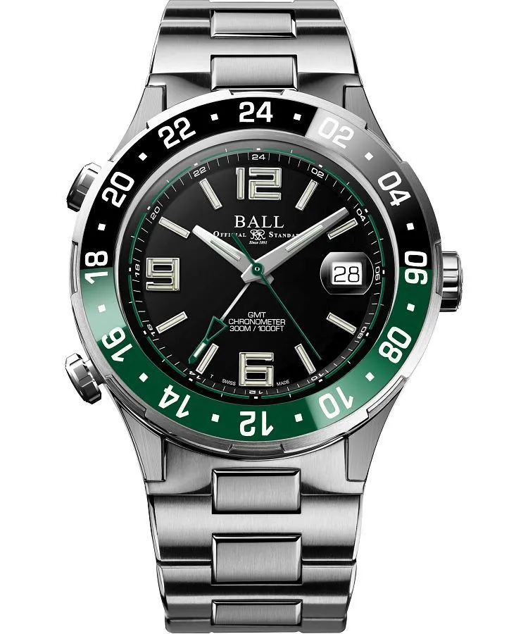 Часовник Мъжки Ball Roadmaster Pilot GMT Automatic Titanium Chronograph Limited Edition DG3038A-S3C-BK