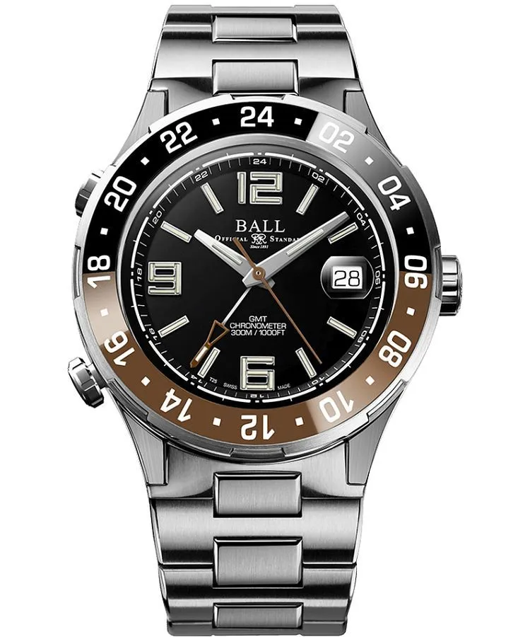 Часовник Мъжки Ball Roadmaster Pilot GMT Automatic Titanium Chronograph Limited Edition DG3038A-S5CJ-BK