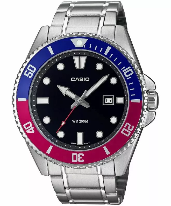 Часовник Мъжки Casio Duro Pepsi Diver MDV-107D-1A3VEF