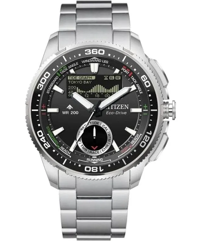 Часовник Мъжки Citizen Promaster Marine Wave Tracker Eco-Drive Chronograph JV3001-53E