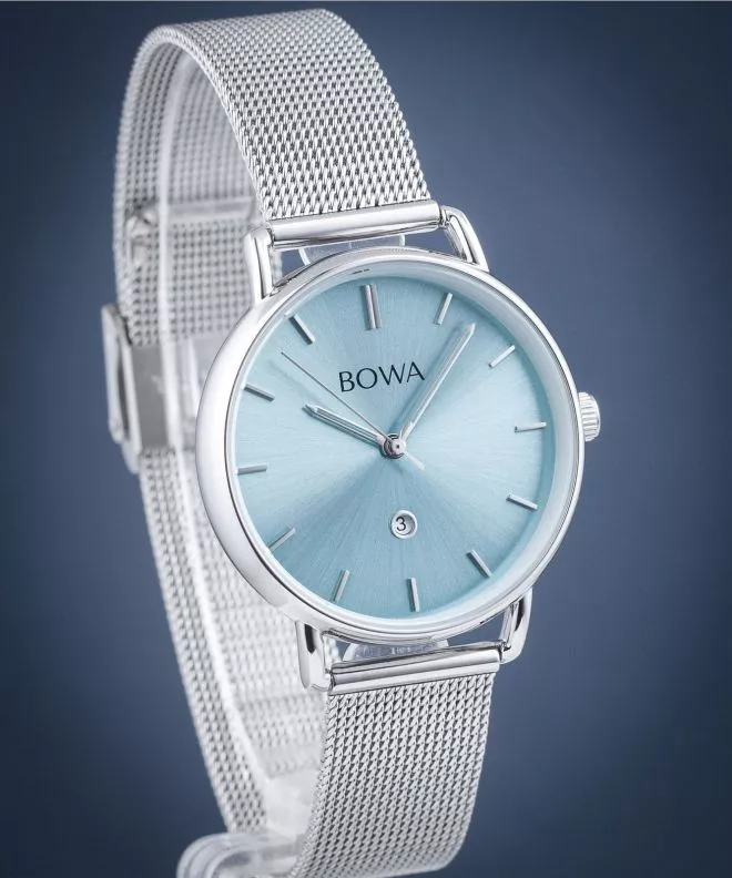 Часовник Дамски BOWA Milan Ice-Blue Silver Mesh 34 MI345-95-165M