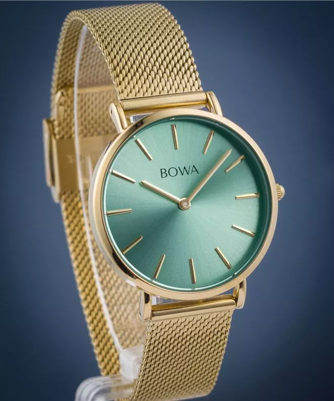 Часовник Дамски BOWA New York Petite Mint-Gold Mesh 34 NY344-114-184M