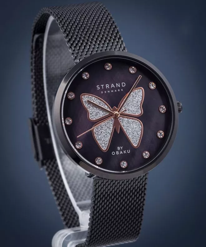Часовник Дамски Strand by Obaku Butterfly S700LXBBMB-DB