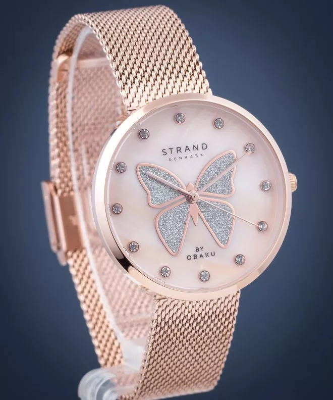 Часовник Дамски Strand by Obaku Butterfly S700LXVVMV-DB