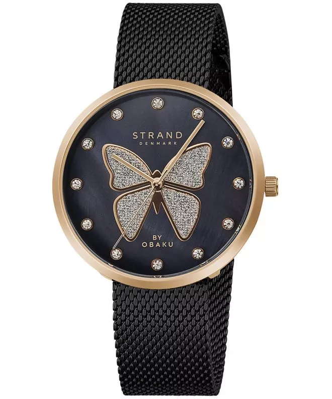 Часовник Дамски Strand by Obaku Butterfly S700LXVBMB-DB