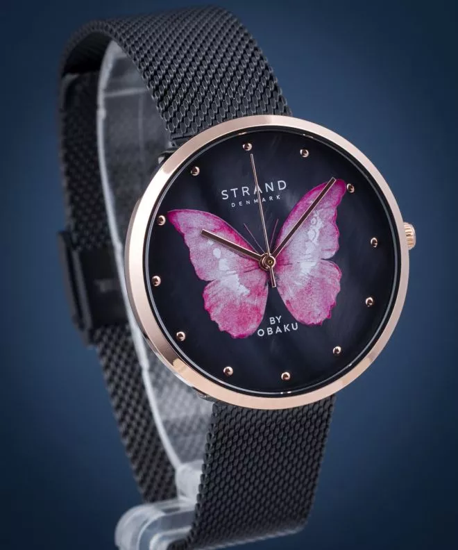 Часовник Дамски Strand by Obaku Butterfly S700LXVBMB-DBP