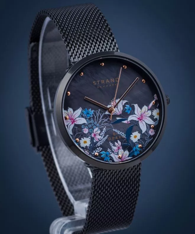 Часовник Дамски Strand by Obaku Flower S700LXBBMB-DF