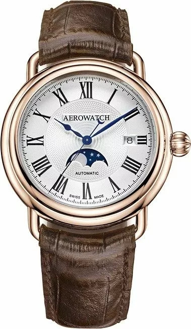 Часовник Мъжки Aerowatch 1942 Moon Phases Automatic 77983-RO01