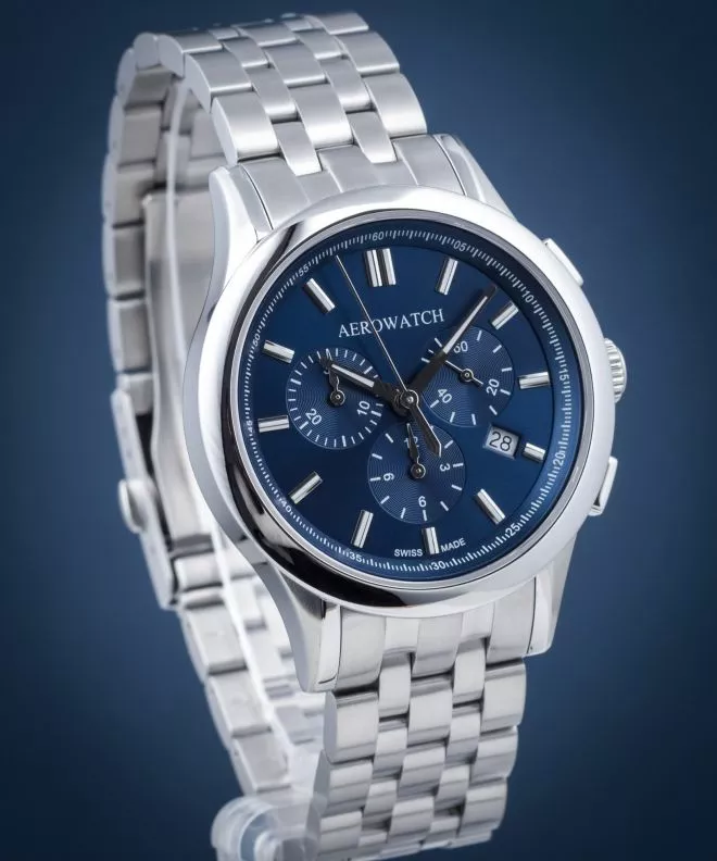 Часовник Мъжки Aerowatch Les Grandes Classiques Pilote Chrono 83966-AA06-M