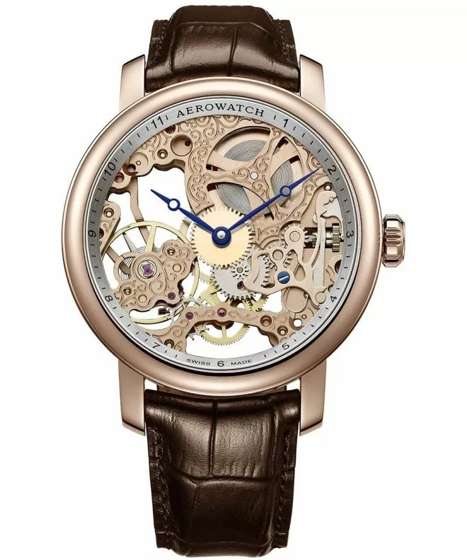 Часовник Мъжки Aerowatch Renaissance Big Mechanical Skeleton 57931-RO01