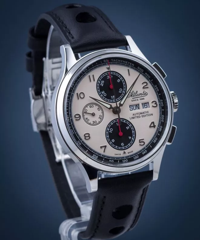 Часовник Мъжки Atlantic Worldmaster Chronograph Valjoux Automatic Limited Edition 55852.41.93