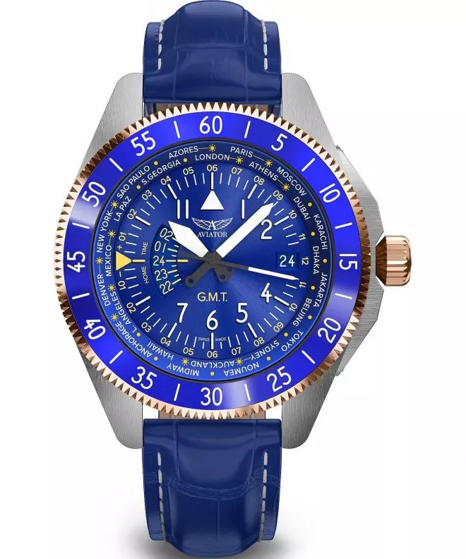 Часовник Мъжки Aviator Airacobra GMT V.1.37.3.308.4