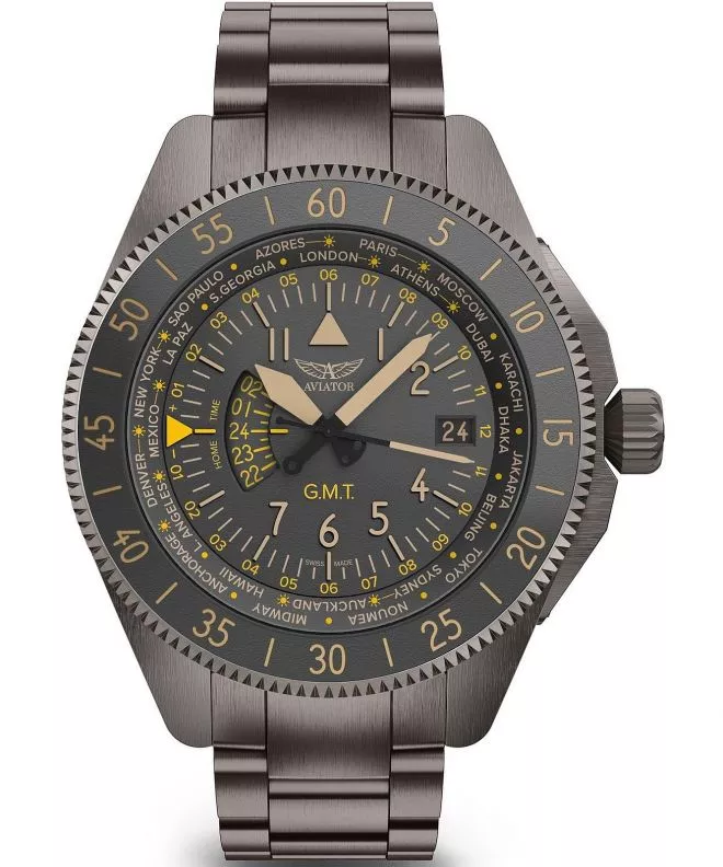 Часовник Мъжки Aviator Airacobra GMT V.1.37.7.305.5