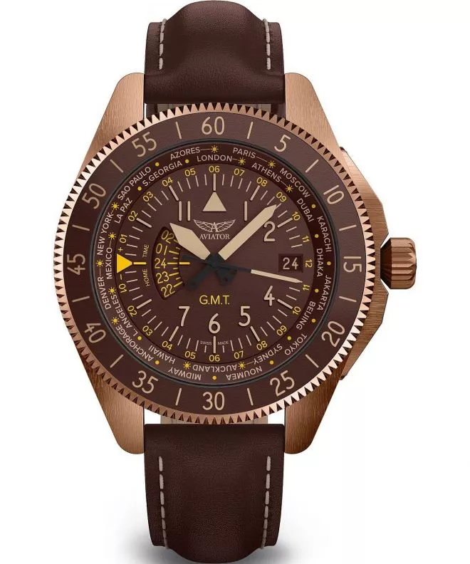 Часовник Мъжки Aviator Airacobra GMT V.1.37.8.306.4