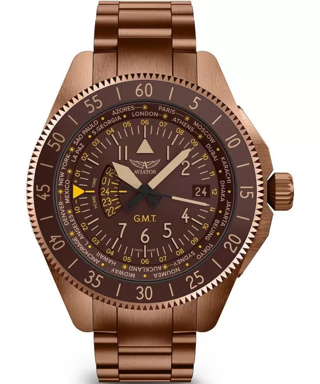 Часовник Мъжки Aviator Airacobra GMT V.1.37.8.306.5