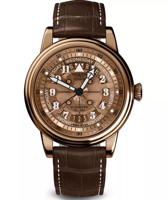 Часовник Мъжки Aviator Douglas Day-Date Meca 41 V.3.36.8.290.4
