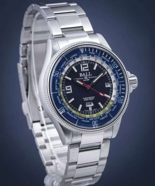 Часовник Мъжки Ball Engineer Master II Diver Worldtime Automatic DG2232A-SC-BE