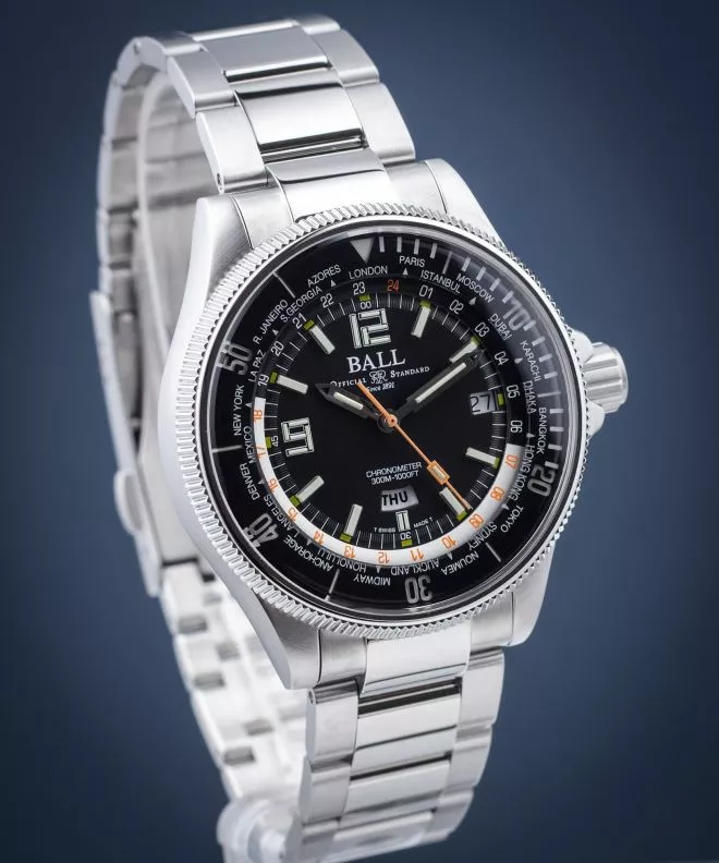 Часовник Мъжки Ball Engineer Master II Diver Worldtime Automatic DG2232A-SC-BK